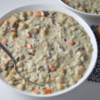 Creamy Chickpea & Rice Soup (vegan | gluten-free)