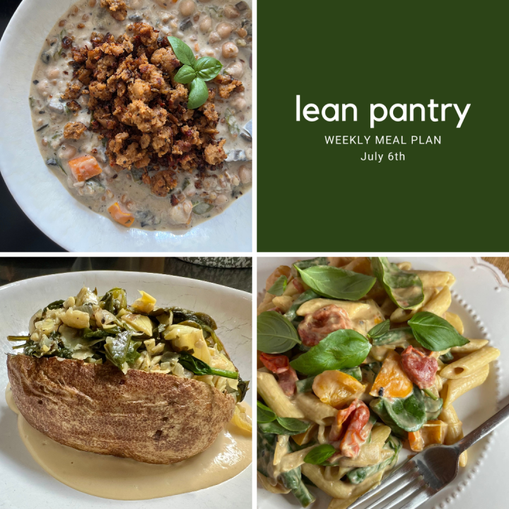 Weekly Meal Plan | July 6th